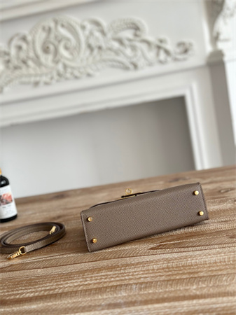 Hermes Kelly Mini II Bag Epsom Leather Etoupe/Gris Tourterelle HS