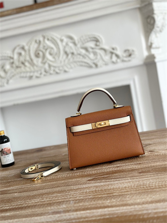 Hermes Kelly Mini II Bag Epsom Leather Gold/Craie HS