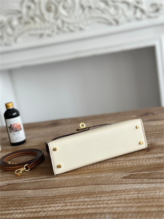 Hermes Kelly Mini II Bag Epsom Leather Craie/Gold HS