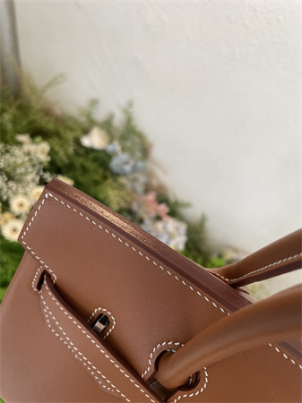 Bir.kin Shoulder Bag 29 Swift Leather Gold/Silver Tone Metal Gold Color HS