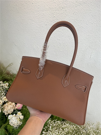 Bir.kin Shoulder Bag 29 Swift Leather Gold/Silver Tone Metal Gold Color HS