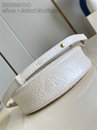 L.V Loop Handbag Ostrich leather White N85900