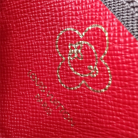 L.V  Key Pouch Vivienne Holidays Monogram Canvas Inside Red M12217