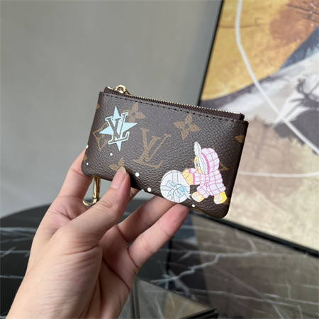 L.V  Key Pouch Vivienne Holidays Monogram Canvas Inside Blue M12229