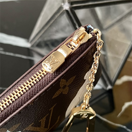 L.V  Key Pouch Vivienne Holidays Monogram Canvas Inside Blue M12229