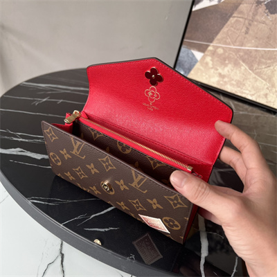L.V Sarah Wallet Monogram Canvas Vivienne Red M12207