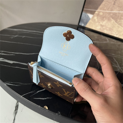 L.V Rosalie Coin Purse Monogram Canvas Vivienne Inside Blue M12239