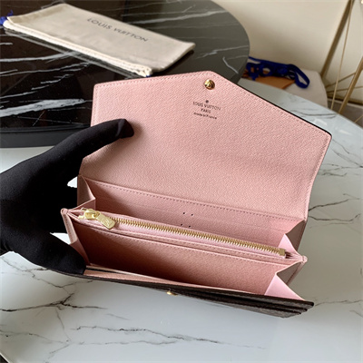 L.V Sarah Wallet Monogram Canvas Inside Pink M62235