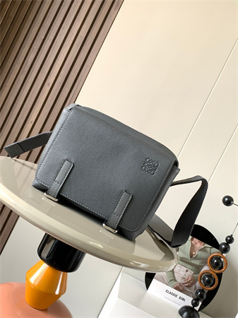 Loewe XS Military messenger bag in Soft Grained calfskin Grey