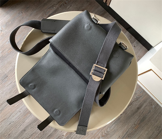 Loewe XS Military messenger bag in Soft Grained calfskin Grey