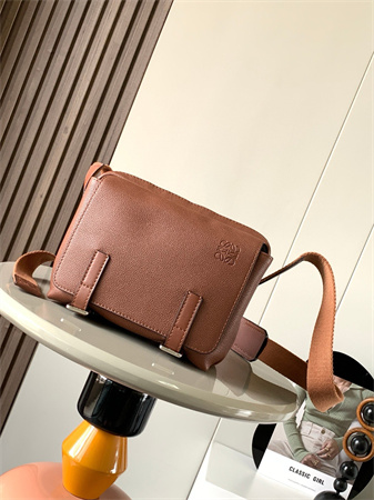 Loewe XS Military messenger bag in Soft Grained calfskin Brown