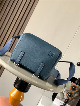 Loewe XS Military messenger bag in Soft Grained calfskin Blue