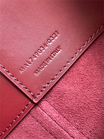 Y.S.L LE 37 Small In Burgundy Shiny Leather Bucket Bag