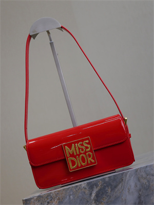 CD Miss Dior FLAP BAG Patent Calfskin Red