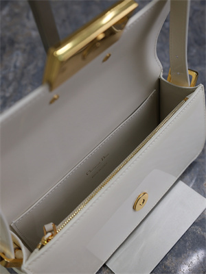 CD Miss Dior FLAP BAG Patent Calfskin White