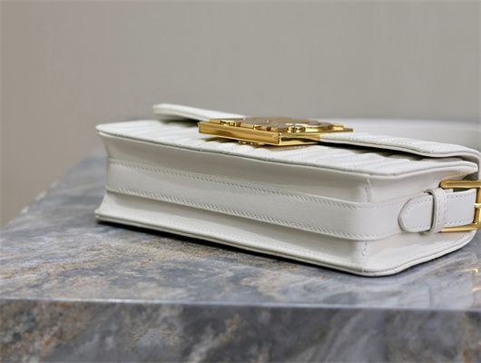 CD Miss Dior Flap Bag White Quilted Miss Dior Allover Calfskin