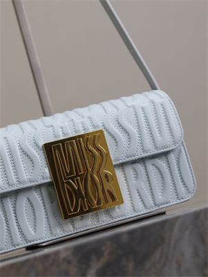 CD Miss Dior Flap Bag Blue Quilted Miss Dior Allover Calfskin