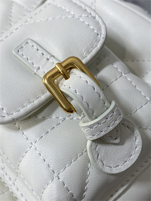 CD CARO BACKPACK Small  Macrocannage Lambskin White