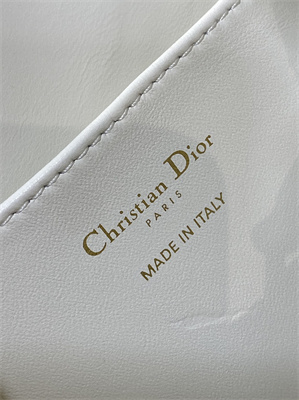 CD CARO BACKPACK MEDIUM Macrocannage Lambskin White