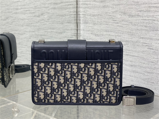 CD 30 Montaigne Bag Blue Oblique Jacquard& Leather