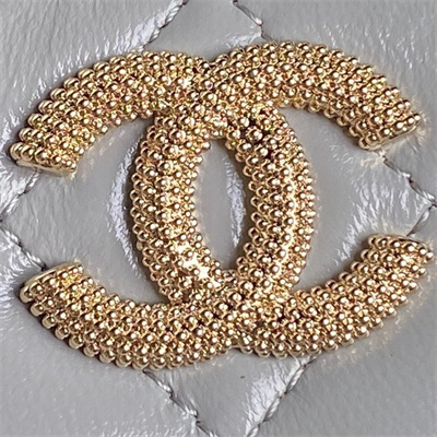 Chanel Small Vanity with Chain Lambskin, Strass & Gold-Tone Metal Grey AP4302