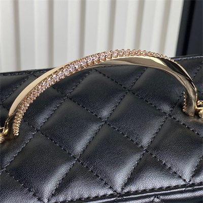 Chanel Vanity with Chain Lambskin, Strass & Gold-Tone Metal Black AP4317