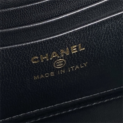 Chanel Vanity with Chain Lambskin, Strass & Gold-Tone Metal Black AP4317