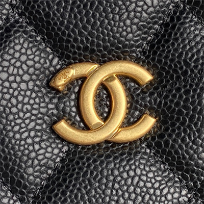 Chanel Bowling  Bag Grained Calfskin Gold Tone Metal Black AS5138