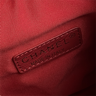 Chanel Small Camera Case Shiny Crumpled Lambskin & Gold-Tone Metal Red AS5220