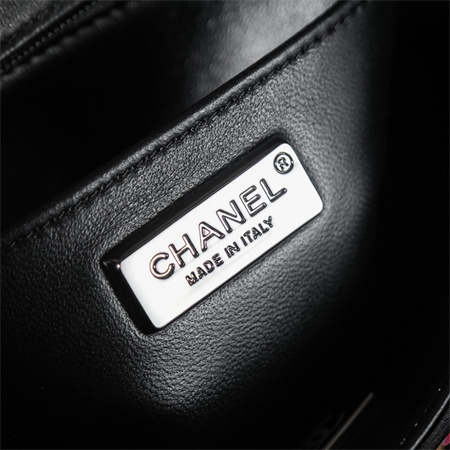 Cha.nel 24A Mini Flap Bag Sequins & Gold-Tone Metal Black