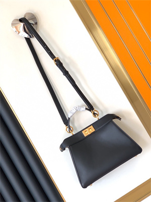 Fen.di PEEKABOO ICONIC ISEEU Small leather bag Black