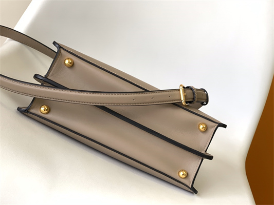 Fen.di PEEKABOO ICONIC ISEEU Small leather bag Dove Grey