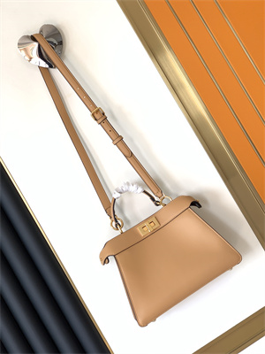 Fen.di PEEKABOO ICONIC ISEEU Small leather bag Brown