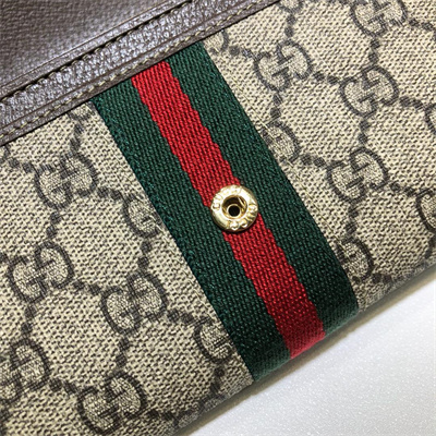 Gu.cci Ophidia  GG Chain Wallet Supreme Canvas 546592