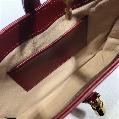 Gu.cci Jackie 1961 Mini Shoulder Bag Red Leather 637091