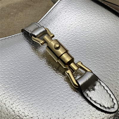 Gu.cci Jackie 1961 Mini Shoulder Bag Silver Leather 675799