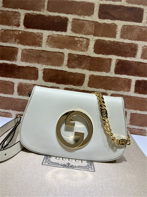 Gu.cci Blondie Shoulder Bag White Leather 699268