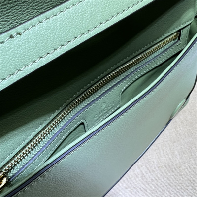 Gu.cci Blondie Shoulder Bag Green Leather 699268