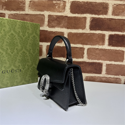 Gu.cci Dionysus Mini Top Handel Bag Black Leather 752029