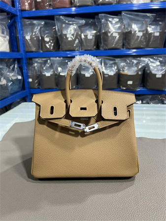 Bir.kin Bag TOGO Leather 25/30/35CM Gold/Silver Hardware In Chai Color HS