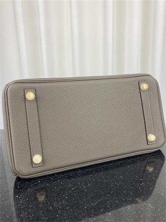 Bir.kin Bag TOGO Leather 25/30/35CM Gold/Silver Hardware In Etain Color HS