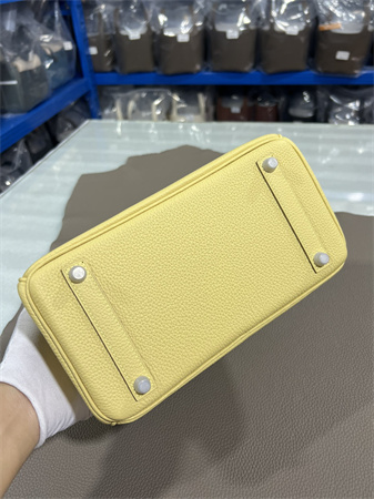 Bir.kin Bag TOGO Leather 25/30/35CM Gold/Silver Hardware In Jaune Poussin Color HS