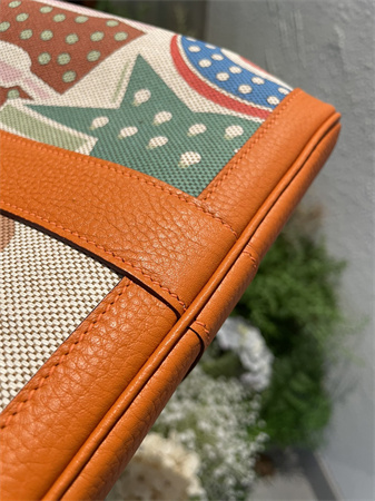 Her.mes  Garden Party 36CM Togo Leather and Graffiti Canvas HS