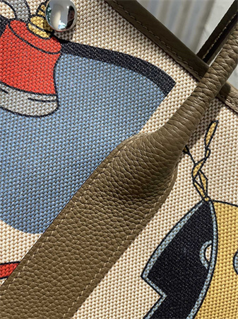 Her.mes  Garden Party 36CM Togo Leather and Graffiti Canvas HS