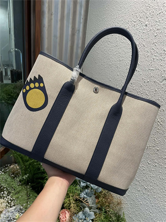 Her.mes  Garden Party 36CM Togo Leather and Graffiti Canvas HS
