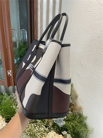 Her.mes  Garden Party 36CM Togo Leather and Graffiti Canvas HS