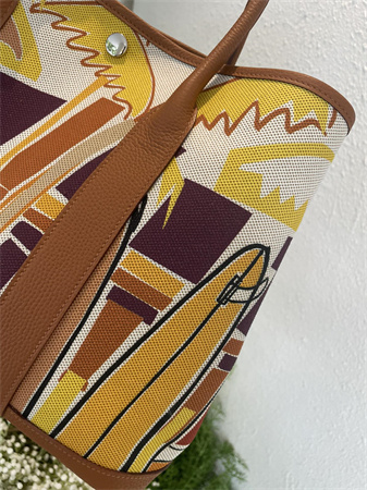 Her.mes  Garden Party 36CM Togo Leather and Graffiti Canvas HS