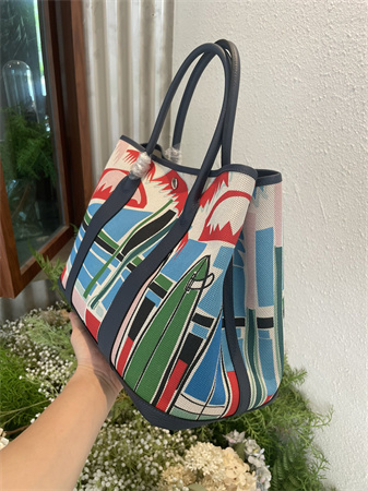 Her.mes  Garden Party 36CM Togo Leather and Graffiti Canvas HS