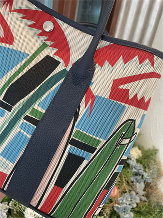 Her.mes  Garden Party 36CM Togo Leather and Graffiti Canvas HS