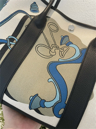 Her.mes  Garden Party 36CM Togo Leather and Graffiti Canvas HS